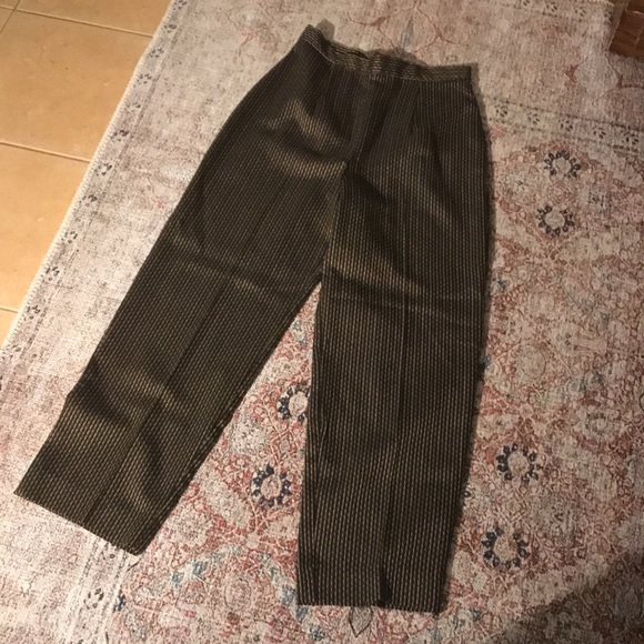 Dark Brown Vintage Patterned Trousers - Picture 3 of 6